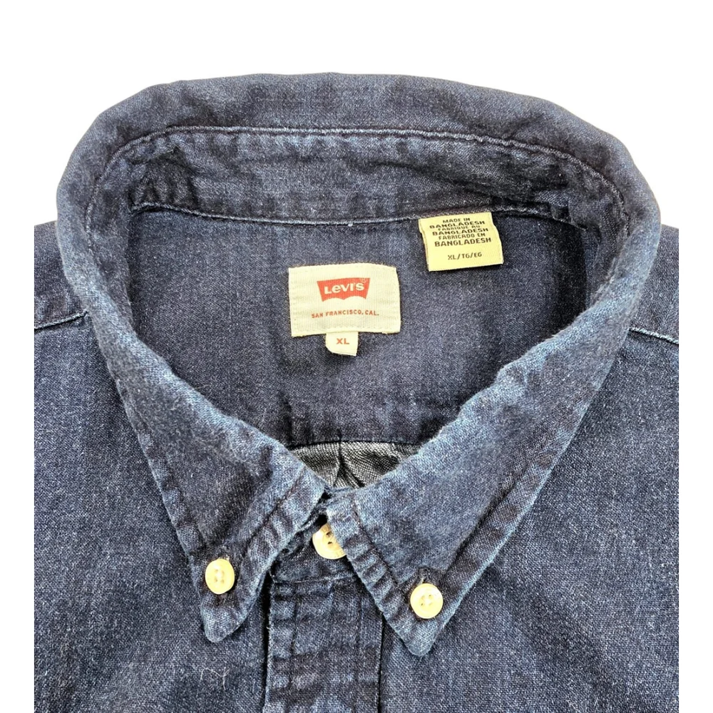 Americana Workwear Levi’s Denim Shirt Men’s XL Indigo Button-Down Casual - Picture 4 of 11
